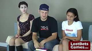 Intense Threesome Orgasm: Brunette Teen Aften Opal Can't Hold Back During Hardcore Sex Game