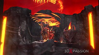 Devil plays with a super hot girl in hell