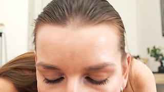 Arina Shy Interracial Sloppy POV Deepthroat Cum in Mouth BJ