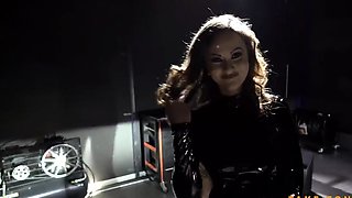 Latex fetish lovers display their hefty titties and anal