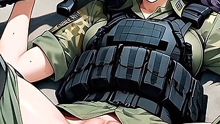 Military Girl Realized Love Is Better Than War - Hard Fuck in the Ai Combat Zone