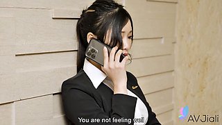 Li Nanas Office Staff Party Turns into Close-Up Cumshot