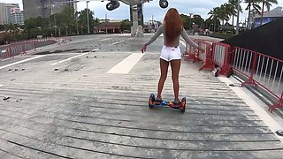 Hoverboard fun with big ass Thai GF and horny sex once home