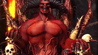 Inferno. hot porno in hell. satan fucks hard a young stunning woman