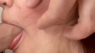 Sweet small tits teen fucked and milked in her mouth