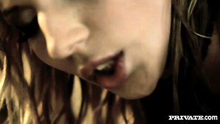 Blonde babe Joanne Sweet anally fucked by two massive dicks