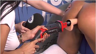 Latin Girl Is Fucked By Dildo Drill On Her Big Ass