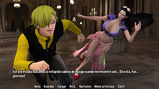 Sanji Fantasy Toon Adventure - Starting a Sexual Adventure with Nami and Nico Robin from One Piece
