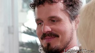 Shemale Eris Jolie gets fucked by a dude for husband voyeur fetish
