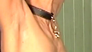Mature Brunette MILF Bound with Weighted Nipple Clamps