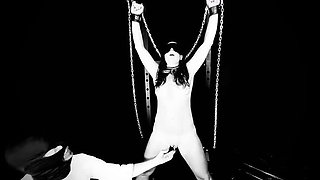 DeviantStud Chains Up Petite Naked MILF - Blindfolded & Shaved Pussy Toyed to Loud Screaming Orgasms