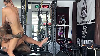 I destroy Shona River's pussy in the gym