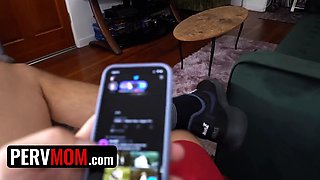 Pervmom - crazy stepmama with massive tits sucks off her son-in-law and gives him the best boobjob