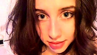 Mature brunette amateur giving a great POV blowjob