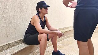 Amateur Soccer Girl Loses Bet And Sucks Mechanic Friend's Cock For Payment