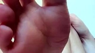 Solo masturbation and the foot fetish