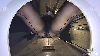 Human Toilet - Golden Shower Lite - Strict Lady Boss Pisses Directly on Your Face in Office Toilet POV