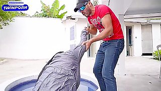 Cleaning Lady Falls In Pool