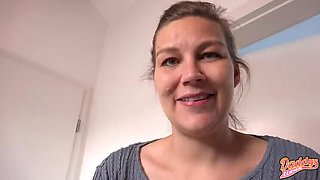 German MILF Pregnant Pussy Creampie Licking - Daddy's Luder Eats Cum From Hairy Mom