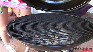 Barbecue turns into massive backyard gangbang