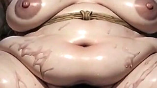 Obese BBW Legs Spread Bondage - Desperate for Creampie in Food-filled Bed
