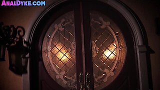 Bigbooty lesbo slut gets rimjob from GF
