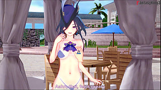 Clorinde bikini blowjob - Genshin Impact