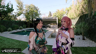 VR Conk: Horny Babes Asta and Ruan Mei Fuck in FFM Threesome Honkai Star Rail Cosplay Parody