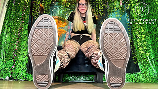 67 Giantess School Bully Tricks Nerd Into Worshiping My Massive Size 16 Stinky Feet - Shoe & Sock Removal