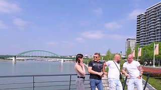 Ally Horny Takes Airtight Anal Gangbang