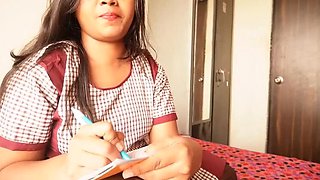 Desi College Girl Gets Creampie From Step Brother - Hindi Sex