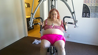 Big Beauty Nurse Vicki Is Exercising in the Gym Part 1