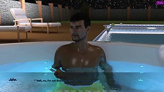 Stepbrother's Wife Cheats in Truth or Dare - Hot Kissing Scene with Big Tits & Big Cock