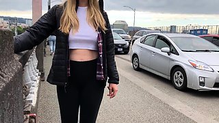 Pretty Blonde Amateur Sucking Dick On Public Street