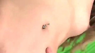 Krissy Castle is a brunette teen who swallows a huge load of cum