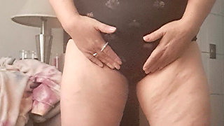MILF Taking off Her Clothes and Stripping Down to Her Panties