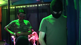Gangbang-party with big boobs slut and ebony girlfriend!
