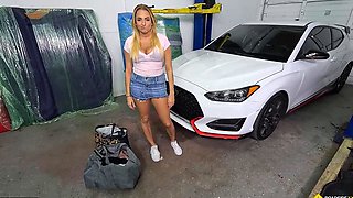 Divorced Wife Solves Her Car Problem With Her Big Tits