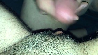 Hairy Danish Pussy Creampied in a Taxi