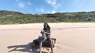 Sunrise & Saltwater Kisses-BlackSwan gets her pussy rubbed in the sand