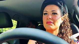 Italian Girl Ass Fucked and Slapped and Spat in the Trunk of the Car!