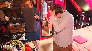 Wife Gets Fucked in Guest Room While Husband Films