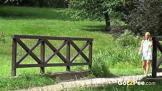 Reality Public Pissing For Stunning Redhead
