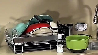 Busty Brunette Housewife Fucked in the Kitchen