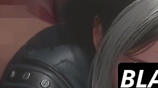 Intense Deepthroat Blowjob - Hot Slut in Doggy Style Gags on Massive Black Cock