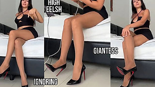 Princess Monica Giantess MILF POV - Heel Domination Foot Fetish & Femdom Humiliation