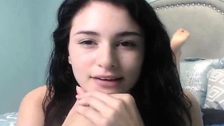 Alluring Beautiful Teen Rubs her Tight Pussy on Cam