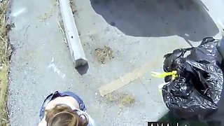 School lady penetrated in public