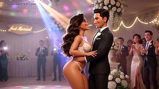 Cuckold Husband Watches Wedding Guests Touch Bride on All Fours – AI Hentai 3D Cartoon