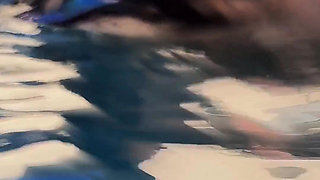 Cuckquean POV - BBW Cuckcake Fucks My Husband in Outdoor Pool While I Film Underwater
